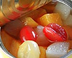 salada de frutas em lata