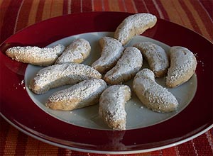 biscoito de baunilha e nozes