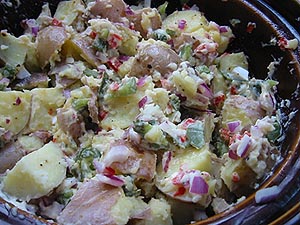 salada temperada de presunto com maionese