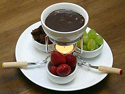 receita de fondue de chocolate