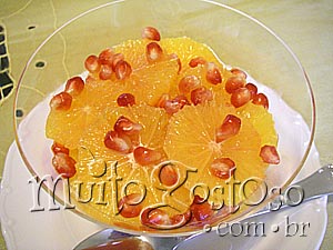 salada de laranja com romã