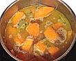 sopa de abóbora cozinhando